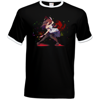 Motiv: T-Shirt Ringer - Yandere Pan - bestimme auf Wunsch Details wie Produkt, Grösse, Farbe und Position selbst ! Motiv: T-Shirt Ringer - Yandere Pan