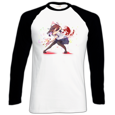 Motiv: Longsleeve Baseball T - Yandere Pan - bestimme auf Wunsch Details wie Produkt, Grösse, Farbe und Position selbst ! Motiv: Longsleeve Baseball T - Yandere Pan