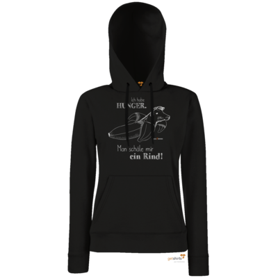 Motiv: Hoodie Damen Classic - SizzleBrothers - Grillen - Hunger Rind schälen - bestimme auf Wunsch Details wie Produkt, Grösse, Farbe und Position selbst ! Motiv: Hoodie Damen Classic - SizzleBrothers - Grillen - Hunger Rind schälen