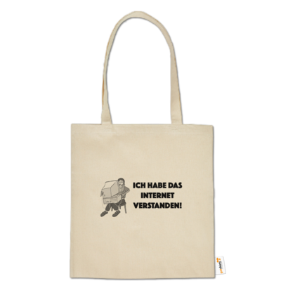 Motiv: Baumwolltasche - verstanden - bestimme auf Wunsch Details wie Produkt, Grösse, Farbe und Position selbst ! Motiv: Baumwolltasche - verstanden
