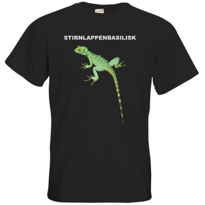 Motiv: T-Shirt Premium FAIR WEAR - Stirnlappenbasilisk - bestimme auf Wunsch Details wie Produkt, Grösse, Farbe und Position selbst ! Motiv: T-Shirt Premium FAIR WEAR - Stirnlappenbasilisk