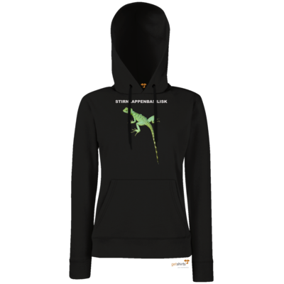 Motiv: Hoodie Damen Classic - Stirnlappenbasilisk - bestimme auf Wunsch Details wie Produkt, Grösse, Farbe und Position selbst ! Motiv: Hoodie Damen Classic - Stirnlappenbasilisk