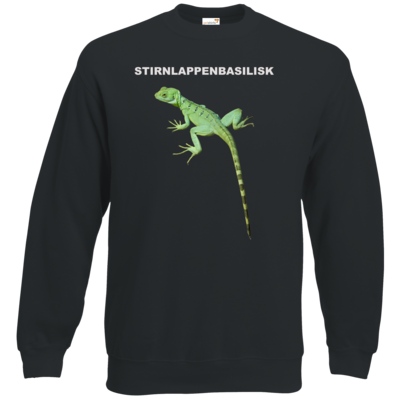Motiv: Sweatshirt Classic - Stirnlappenbasilisk - bestimme auf Wunsch Details wie Produkt, Grösse, Farbe und Position selbst ! Motiv: Sweatshirt Classic - Stirnlappenbasilisk