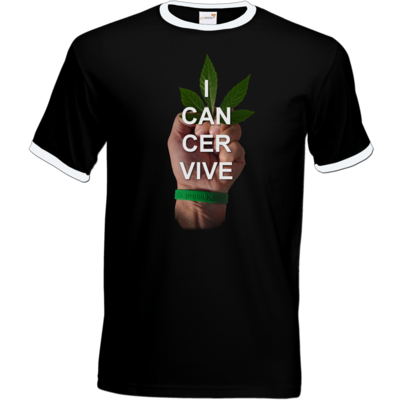 Motiv: T-Shirt Ringer - I CAN CER VIVE - bestimme auf Wunsch Details wie Produkt, Grösse, Farbe und Position selbst ! Motiv: T-Shirt Ringer - I CAN CER VIVE