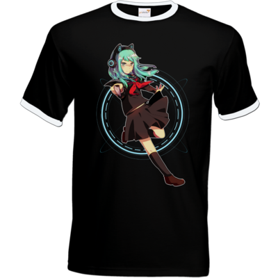 Motiv: T-Shirt Ringer - Modus Yandere - bestimme auf Wunsch Details wie Produkt, Grösse, Farbe und Position selbst ! Motiv: T-Shirt Ringer - Modus Yandere