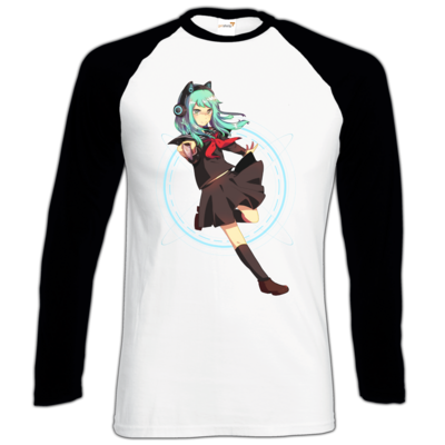 Motiv: Longsleeve Baseball T - Modus Yandere - bestimme auf Wunsch Details wie Produkt, Grösse, Farbe und Position selbst ! Motiv: Longsleeve Baseball T - Modus Yandere