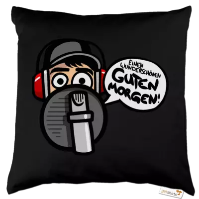 Motiv: Kissen Baumwolle - Guten Morgen - bestimme auf Wunsch Details wie Produkt, Grösse, Farbe und Position selbst ! Motiv: Kissen Baumwolle - Guten Morgen
