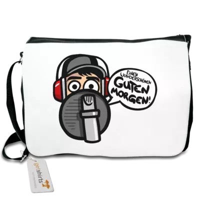 Motiv: Schultertasche - Guten Morgen - bestimme auf Wunsch Details wie Produkt, Grösse, Farbe und Position selbst ! Motiv: Schultertasche - Guten Morgen
