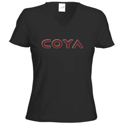 Motiv: T-Shirt Damen V-Neck Classic - Coya Logo - bestimme auf Wunsch Details wie Produkt, Grösse, Farbe und Position selbst ! Motiv: T-Shirt Damen V-Neck Classic - Coya Logo