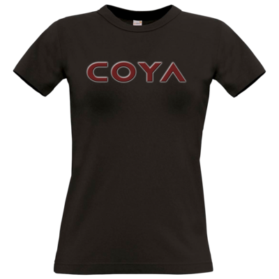 Motiv: T-Shirt Damen Premium FAIR WEAR - Coya Logo - bestimme auf Wunsch Details wie Produkt, Grösse, Farbe und Position selbst ! Motiv: T-Shirt Damen Premium FAIR WEAR - Coya Logo