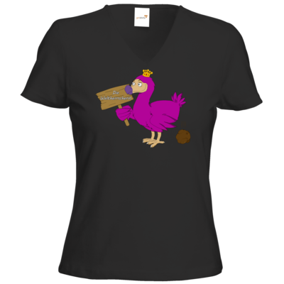 Motiv: T-Shirt Damen V-Neck Classic - Motiv Weltherrscherin - bestimme auf Wunsch Details wie Produkt, Grösse, Farbe und Position selbst ! Motiv: T-Shirt Damen V-Neck Classic - Motiv Weltherrscherin