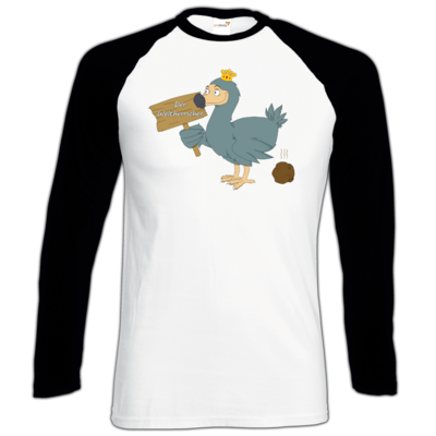 Motiv: Longsleeve Baseball T - Motiv Weltherrscher - bestimme auf Wunsch Details wie Produkt, Grösse, Farbe und Position selbst ! Motiv: Longsleeve Baseball T - Motiv Weltherrscher