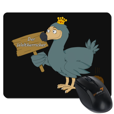Motiv: Mousepad Textil - Motiv Weltherrscher - bestimme auf Wunsch Details wie Produkt, Grösse, Farbe und Position selbst ! Motiv: Mousepad Textil - Motiv Weltherrscher