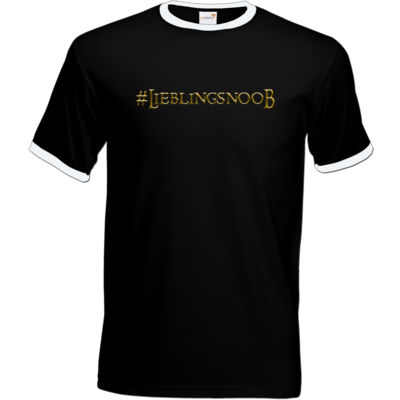 Motiv: T-Shirt Ringer - Lieblingsnoob - bestimme auf Wunsch Details wie Produkt, Grösse, Farbe und Position selbst ! Motiv: T-Shirt Ringer - Lieblingsnoob