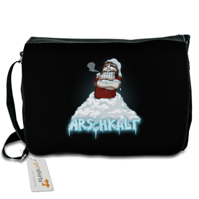 Motiv: Schultertasche - Arschkalt - bestimme auf Wunsch Details wie Produkt, Grösse, Farbe und Position selbst ! Motiv: Schultertasche - Arschkalt