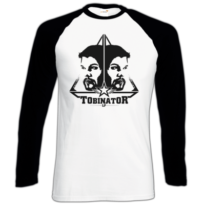 Motiv: Longsleeve Baseball T - StarBadge dark - bestimme auf Wunsch Details wie Produkt, Grösse, Farbe und Position selbst ! Motiv: Longsleeve Baseball T - StarBadge dark