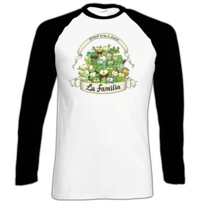 Motiv: Longsleeve Baseball T - LaFamilia - bestimme auf Wunsch Details wie Produkt, Grösse, Farbe und Position selbst ! Motiv: Longsleeve Baseball T - LaFamilia