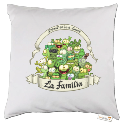 Motiv: Kissen - LaFamilia - bestimme auf Wunsch Details wie Produkt, Grösse, Farbe und Position selbst ! Motiv: Kissen - LaFamilia