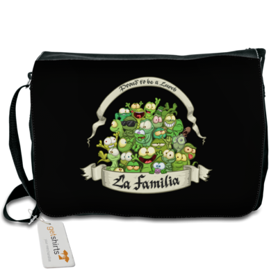 Motiv: Schultertasche - LaFamilia - bestimme auf Wunsch Details wie Produkt, Grösse, Farbe und Position selbst ! Motiv: Schultertasche - LaFamilia
