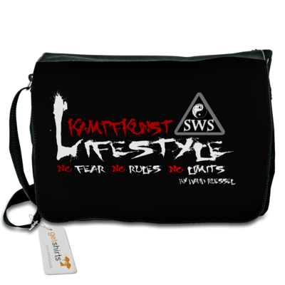 Motiv: Schultertasche - Kampfkunst Lifestyle - Logo 2 - bestimme auf Wunsch Details wie Produkt, Grösse, Farbe und Position selbst ! Motiv: Schultertasche - Kampfkunst Lifestyle - Logo 2
