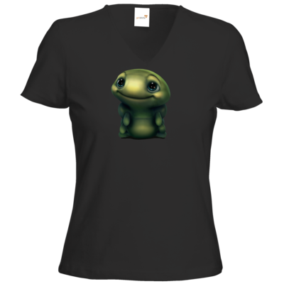 Motiv: T-Shirt Damen V-Neck Classic - Silence - Spot 2 - bestimme auf Wunsch Details wie Produkt, Grösse, Farbe und Position selbst ! Motiv: T-Shirt Damen V-Neck Classic - Silence - Spot 2