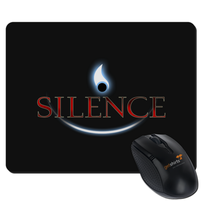 Motiv: Mousepad Textil - Silence - Logo - bestimme auf Wunsch Details wie Produkt, Grösse, Farbe und Position selbst ! Motiv: Mousepad Textil - Silence - Logo