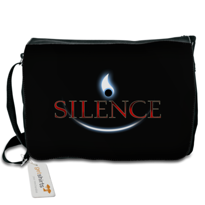 Motiv: Schultertasche - Silence - Logo - bestimme auf Wunsch Details wie Produkt, Grösse, Farbe und Position selbst ! Motiv: Schultertasche - Silence - Logo