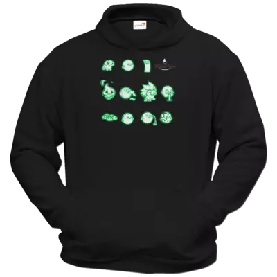 Motiv: Hoodie Classic - Silence - Icons - bestimme auf Wunsch Details wie Produkt, Grösse, Farbe und Position selbst ! Motiv: Hoodie Classic - Silence - Icons