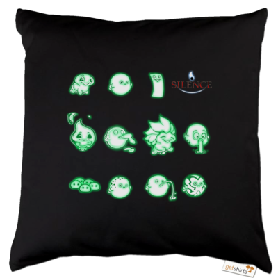 Motiv: Kissen Baumwolle - Silence - Icons - bestimme auf Wunsch Details wie Produkt, Grösse, Farbe und Position selbst ! Motiv: Kissen Baumwolle - Silence - Icons