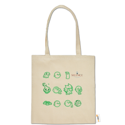 Motiv: Baumwolltasche - Silence - Icons - bestimme auf Wunsch Details wie Produkt, Grösse, Farbe und Position selbst ! Motiv: Baumwolltasche - Silence - Icons