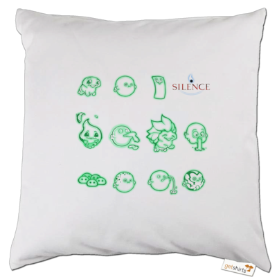 Motiv: Kissen - Silence - Icons - bestimme auf Wunsch Details wie Produkt, Grösse, Farbe und Position selbst ! Motiv: Kissen - Silence - Icons