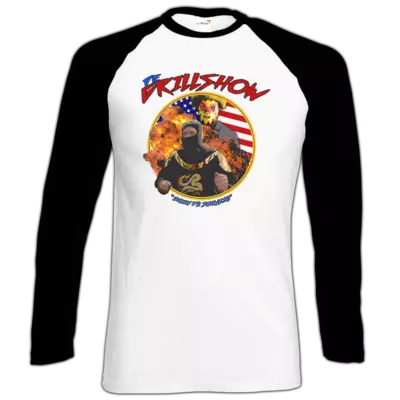 Motiv: Longsleeve Baseball T - Die Grillshow - Motiv 3 - bestimme auf Wunsch Details wie Produkt, Grösse, Farbe und Position selbst ! Motiv: Longsleeve Baseball T - Die Grillshow - Motiv 3