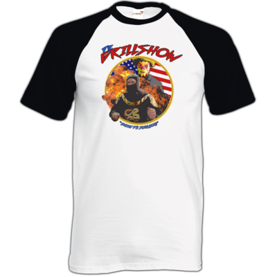 Motiv: TShirt Baseball - Die Grillshow - Motiv 3 - bestimme auf Wunsch Details wie Produkt, Grösse, Farbe und Position selbst ! Motiv: TShirt Baseball - Die Grillshow - Motiv 3
