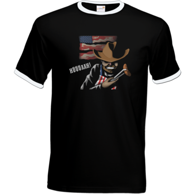 Motiv: T-Shirt Ringer - Die Grillshow - Hüüüaah - bestimme auf Wunsch Details wie Produkt, Grösse, Farbe und Position selbst ! Motiv: T-Shirt Ringer - Die Grillshow - Hüüüaah