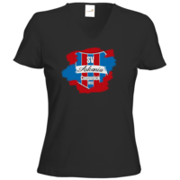 Motiv: T-Shirt Damen V-Neck Classic - Askania Logo Grunge - bestimme auf Wunsch Details wie Produkt, Grösse, Farbe und Position selbst ! Motiv: T-Shirt Damen V-Neck Classic - Askania Logo Grunge