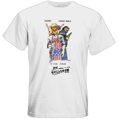 Motiv: T-Shirt Premium FAIR WEAR - Die Grillshow - Filmplakat - bestimme auf Wunsch Details wie Produkt, Grösse, Farbe und Position selbst ! Motiv: T-Shirt Premium FAIR WEAR - Die Grillshow - Filmplakat
