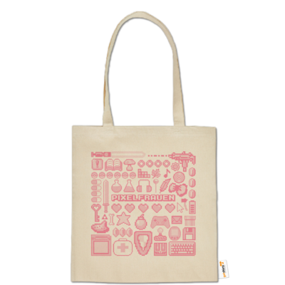 Motiv: Baumwolltasche - Pixelfrauen - bestimme auf Wunsch Details wie Produkt, Grösse, Farbe und Position selbst ! Motiv: Baumwolltasche - Pixelfrauen