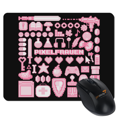 Motiv: Mousepad Textil - Pixelfrauen - bestimme auf Wunsch Details wie Produkt, Grösse, Farbe und Position selbst ! Motiv: Mousepad Textil - Pixelfrauen