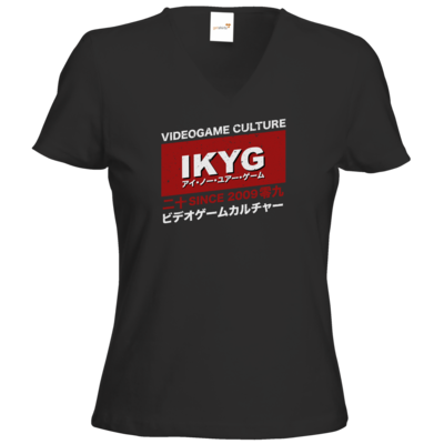 Motiv: T-Shirt Damen V-Neck Classic - GamingCulture - bestimme auf Wunsch Details wie Produkt, Grösse, Farbe und Position selbst ! Motiv: T-Shirt Damen V-Neck Classic - GamingCulture