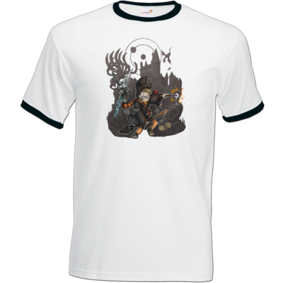 Motiv: T-Shirt Ringer - HookedRobin - bestimme auf Wunsch Details wie Produkt, Grösse, Farbe und Position selbst ! Motiv: T-Shirt Ringer - HookedRobin