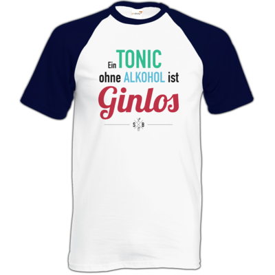 Motiv: Baseball-T FAIR WEAR - SizzleBrothers - Grillen - Gin - ginlos 2 - bestimme auf Wunsch Details wie Produkt, Grösse, Farbe und Position selbst ! Motiv: Baseball-T FAIR WEAR - SizzleBrothers - Grillen - Gin - ginlos 2
