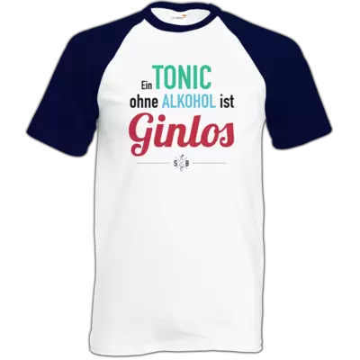 Motiv: Baseball-T FAIR WEAR - SizzleBrothers - Grillen - Gin - ginlos 2 - bestimme auf Wunsch Details wie Produkt, Grösse, Farbe und Position selbst ! Motiv: Baseball-T FAIR WEAR - SizzleBrothers - Grillen - Gin - ginlos 2