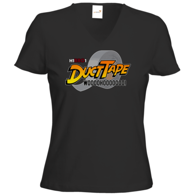 Motiv: T-Shirt Damen V-Neck Classic - DuctTape - bestimme auf Wunsch Details wie Produkt, Grösse, Farbe und Position selbst ! Motiv: T-Shirt Damen V-Neck Classic - DuctTape