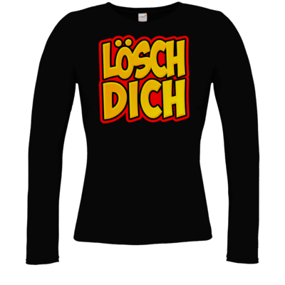 Motiv: Longsleeve Damen FAIR WEAR - lösch dich - bestimme auf Wunsch Details wie Produkt, Grösse, Farbe und Position selbst ! Motiv: Longsleeve Damen FAIR WEAR - lösch dich