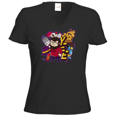 Motiv: T-Shirt Damen V-Neck Classic - Philmann - bestimme auf Wunsch Details wie Produkt, Grösse, Farbe und Position selbst ! Motiv: T-Shirt Damen V-Neck Classic - Philmann