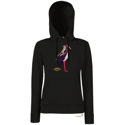 Motiv: Hoodie Damen Classic - Kawaida's Journey - Kawaida Bird - bestimme auf Wunsch Details wie Produkt, Grösse, Farbe und Position selbst ! Motiv: Hoodie Damen Classic - Kawaida's Journey - Kawaida Bird