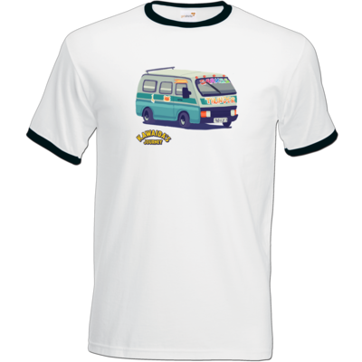Motiv: T-Shirt Ringer - Kawaida's Journey - Dala Dala - bestimme auf Wunsch Details wie Produkt, Grösse, Farbe und Position selbst ! Motiv: T-Shirt Ringer - Kawaida's Journey - Dala Dala