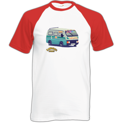 Motiv: Baseball-T FAIR WEAR - Kawaida's Journey - Dala Dala - bestimme auf Wunsch Details wie Produkt, Grösse, Farbe und Position selbst ! Motiv: Baseball-T FAIR WEAR - Kawaida's Journey - Dala Dala