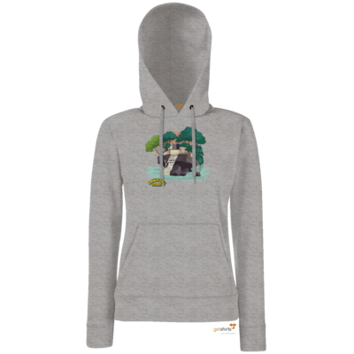 Motiv: Hoodie Damen Classic - Kawaida's Journey - Beach House - bestimme auf Wunsch Details wie Produkt, Grösse, Farbe und Position selbst ! Motiv: Hoodie Damen Classic - Kawaida's Journey - Beach House