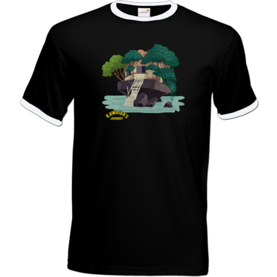 Motiv: T-Shirt Ringer - Kawaida's Journey - Beach House - bestimme auf Wunsch Details wie Produkt, Grösse, Farbe und Position selbst ! Motiv: T-Shirt Ringer - Kawaida's Journey - Beach House